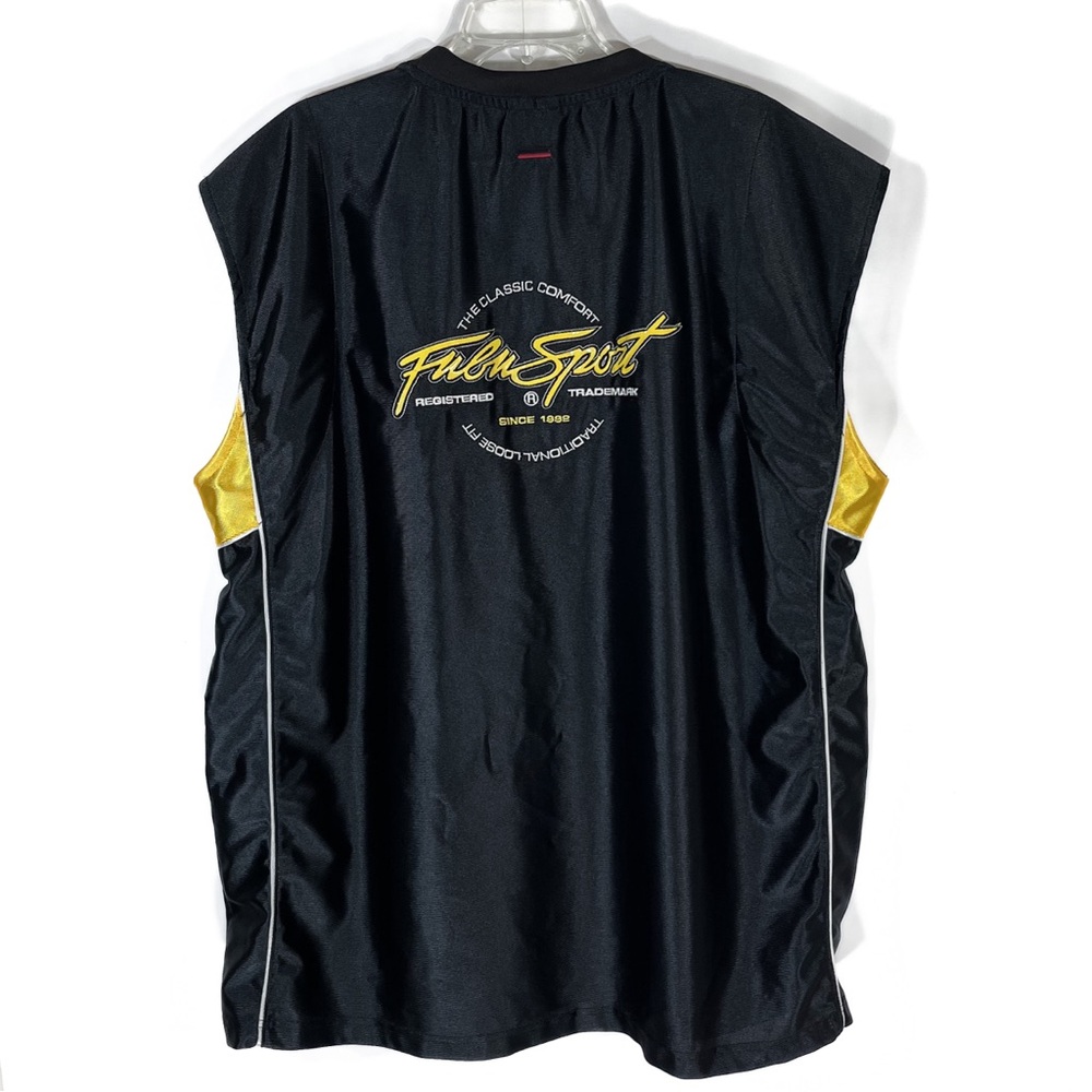 Vintage Fubu Sport Jersey Shirt Sleeveless Men’s Size XXL Black Yellow Tank Top